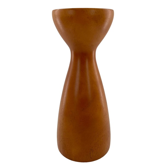10" Solid Wood Candle Holder with Felt Bottom and Single 3" Candle Width - Picture 1 of 10